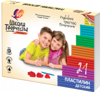 Пластилин 21цв ЛУЧ "Школа творчества" (1765-08)