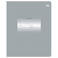 Тетрадь В5 12л = офс. цв. обл. БиДжи 08892 Первоклассная св.серая (379106)
