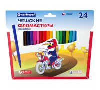Фломастеры 24цв Centropen 7790/24 ПИНГВИНЫ (002734) картон