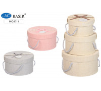 Набор коробок 3в1 BASIR МС-5711 круглые