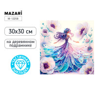 Алмазная мозаика MAZARI М-12258 (30х30) Фея (0019710) частичная выкладка