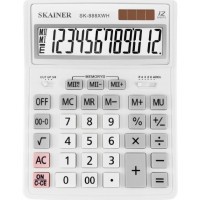 Калькулятор наст. 12р SKAINER SK-888XWH (155х204) белый