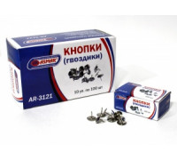Кнопки никель ASMAR AR-3121/8113 d=10мм 100шт/пач