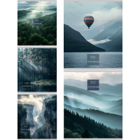 Тетрадь В5 48л # офс. цв. обл. Проф-Пресс (48-8842) COLD NATURE лён