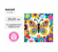 Алмазная мозаика MAZARI М-12193 (20х20) Бабочка (0020353) полная выкладка/холст