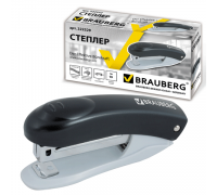Степлер №10 BRAUBERG 222529 12л "Einkommen" пластик/механизм металл чёрный