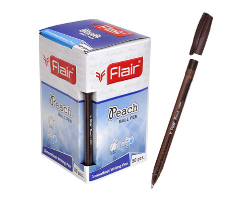 Ручка шариковая Flair PEACH TRENDZ F-1150 коричневая