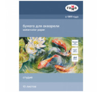 Папка для акварели А4 10л 200г/м2 ГАММА Студия 40С03F710W среднее зерно (346939)