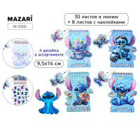 Блокнот подарочный MAZARI М-3302 пружина УШАСТИК 30л (14х9,5см)