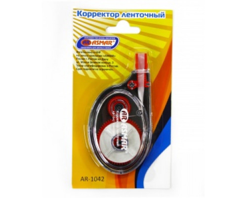 Корректор-лента 5мм х 12м ASMAR AR-1042 24шт/уп