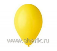 Шар воздушный (1цв/уп) ПАСТЕЛЬ d=13см/5  ЖЁЛТЫЙ 100шт/уп Италия (1102-0415)