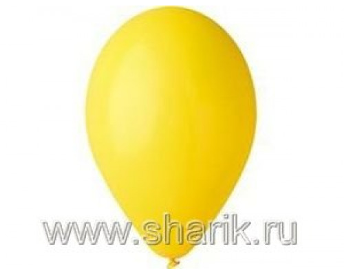 Шар воздушный (1цв/уп) ПАСТЕЛЬ d=13см/5  ЖЁЛТЫЙ 100шт/уп Италия (1102-0415)