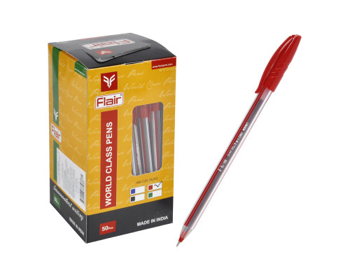 Ручка шариковая Flair NANO F-1163 красная