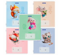 Тетрадь В5 12л # офс. цв. обл. BRAUBERG 107277 FUNNY ANIMALS