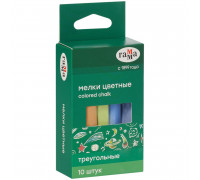 Мел цветной 10шт ГАММА 909192 треугольные (300262)
