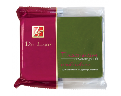Пластилин скульптурный 300гр ЛУЧ DeLux/оливковый ЛЮКС 225112 (24С1506-08)