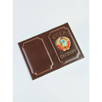 Обложка на паспорт кожа BAREZ А-086 СССР/коричневый
