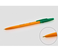 Ручка шариковая ASMAR AR-51 зелёная Corvina 00017 желтый корпус, 1,0мм