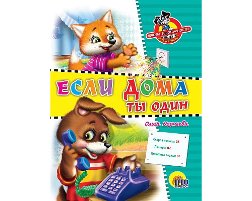 Картонка ЦК А5 Проф-Пресс ШКОЛА БЕЗОПАСНОСТИ. ЕСЛИ ДОМА ТЫ ОДИН