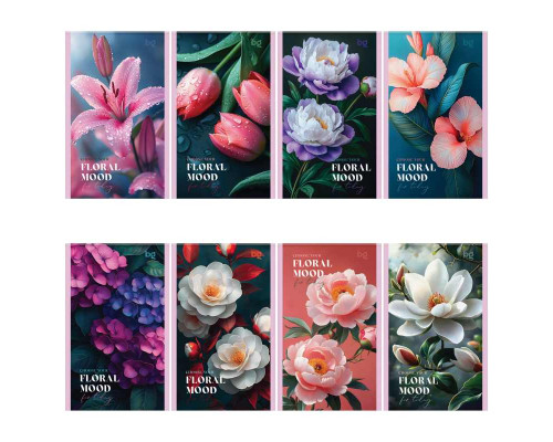 Блокнот А6 скоба 32л БиДжи 09427 Floral mood (380196)