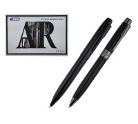 Ручка подарочная ASMAR AR-1901 поворотная/корпус металл (чёрный, чёрный/хром)