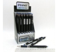 Ручка шарик/автомат Piano PB-165 синяя (корпус чёрный)