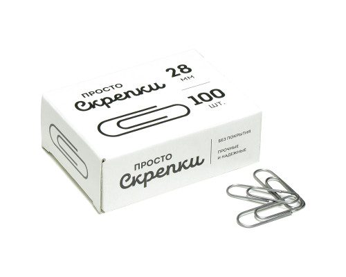 Скрепки 28мм 100шт карт/уп GLOBUS С28-100 (075758)