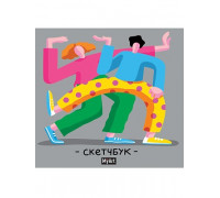 Скетчбук А5+ переплёт MyArt (64-2935) 190х190 ЯРКИЙ ТАНЕЦ