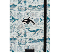 Ежедневник н/д А5 переплёт 96л Collezione (96-3565) 2блока/скрытый гребень/резинка МОРСКИЕ ОБИТАТЕЛИ