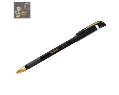 Ручка шариковая BERLINGO xGold _07501 чёрная 0,7мм грипп  (243018)