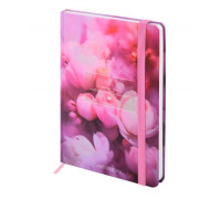 Ежедневник н/д А5 переплёт/резинка 128л BRAUBERG 116290 Peony