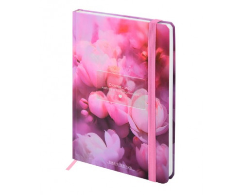 Ежедневник н/д А5 переплёт/резинка 128л BRAUBERG 116290 Peony