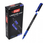 Ручка шариковая Flair F-1377 CARBONIX GRIP синяя 0,7мм 12шт/уп