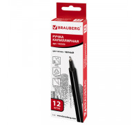 Ручка капиллярная BRAUBERG 142252 0,4мм чёрная/трёхгр 12шт/уп
