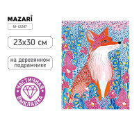 Алмазная мозаика MAZARI М-12247 (23х30) Лиса (0019699) частичная выкладка/холст