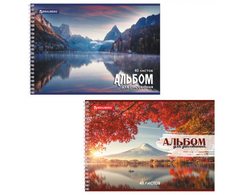 Альбом 40л пружина BRAUBERG 106710 Умиротворение