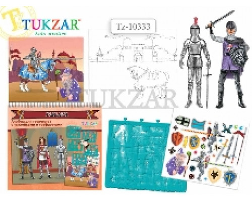Альбом д/тв Рыцари/Пиратский корабль с трафар. и накл.,TZ-10305,10333 ASMAR