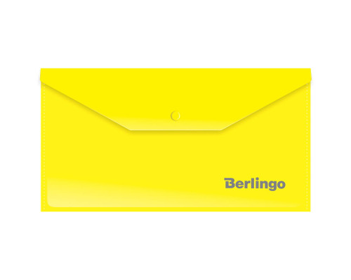 Конверт на кнопке DL BERLINGO _06305 жёлтый 180мкм (153945)