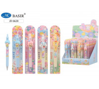 Клей-ручка BASIR JD-6628 автомат КУКОЛКА С ЦВЕТАМИ для склеивания мелких деталей 24шт/уп