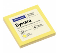 Блок самоклеящ. 76х76мм, СПЕЙС 100л, жёлтый (299716)