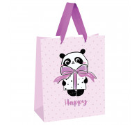 Пакет подарочный 26х32х12см MESHU _45822 PandaGift_Pink