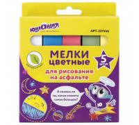 Мел цветной для асфальта 5шт ЮНЛАНДИЯ 227446