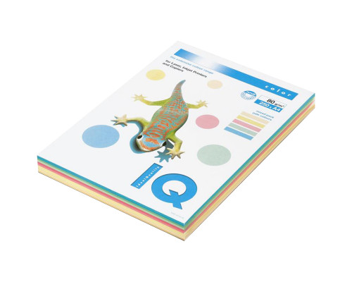 Бумага А4 МИКС 80гр/м2 IQ 250л (5цвх50л) пастель RB01 (088160)