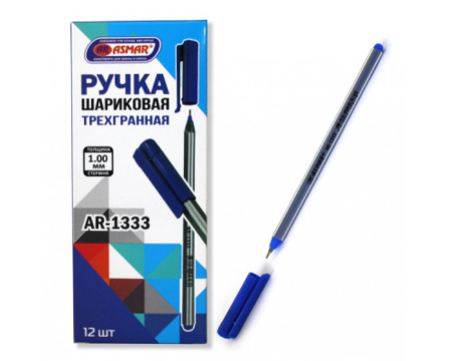 Ручка шарик/масл ASMAR AR-1333 синяя  12шт/уп