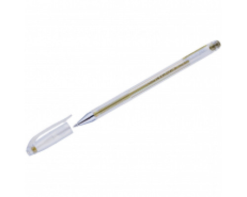 Ручка гелевая золото CROWN HJR-500GSM 0,7мм (001962)