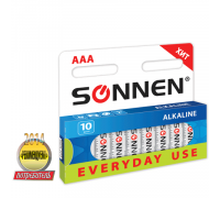 Батарейка R3 SONNEN Алкалин ААА(LR03, 24А) 451089 (10шт/сп)