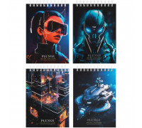 Блокнот А6 переплёт/пружина 80л БиДжи 12779 Cyber world (363302)