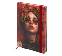 Ежедневник н/д А5 переплёт/резинка 128л BRAUBERG 116298 Red vibe