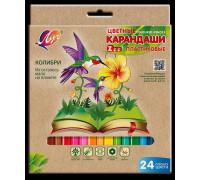 Карандаши 24цв ЛУЧ 1742-08 "ZOO" корпус пластик