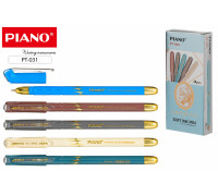 Ручка шарик/масл Piano РТ-031-12 корпус цветной/золото